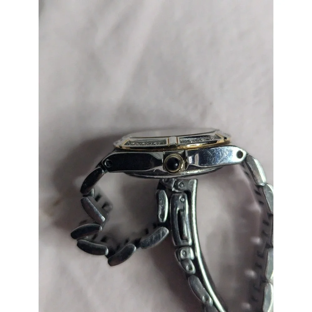 WORKING Citizen Eco-drive‎ Diamond accent 2 tone Womens mother of pearl Watch